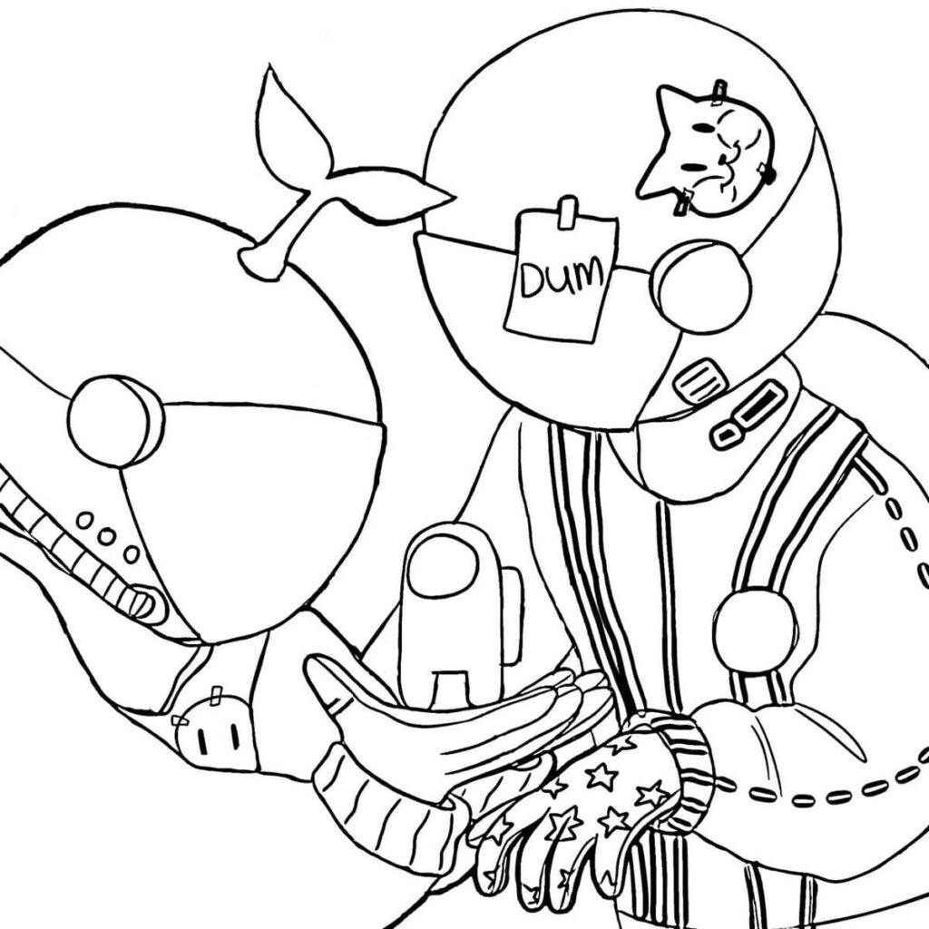 Printable Among Us Coloring Pages