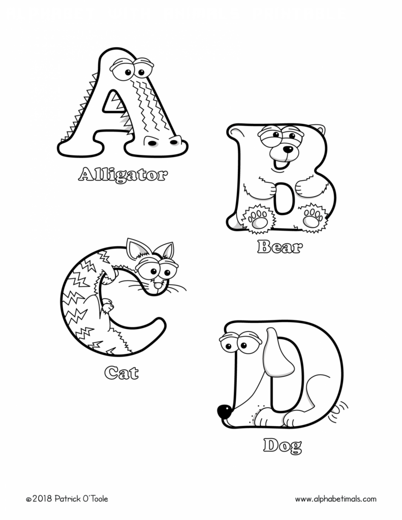 Printable Animal Alphabet Letters