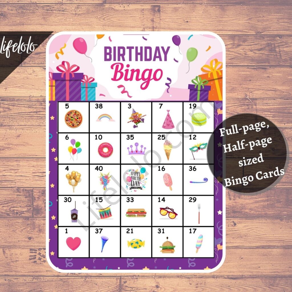 Printable Birthday Bingo And Today We re Coming At You With A Really 