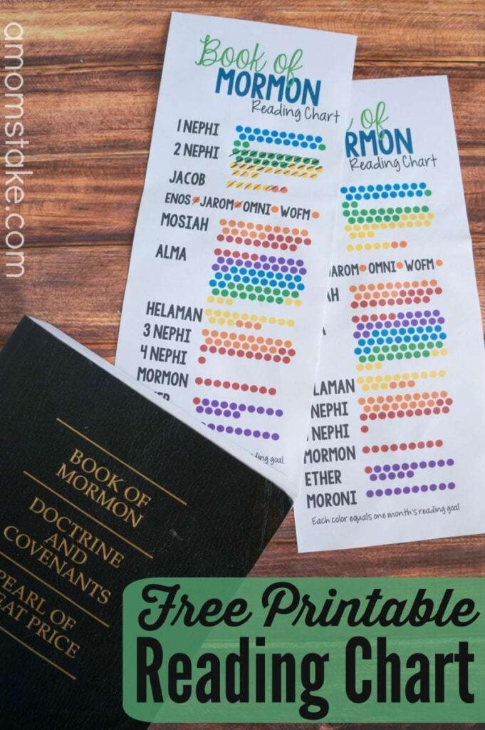 Printable Book Of Mormon Reading Chart A Mom s Take