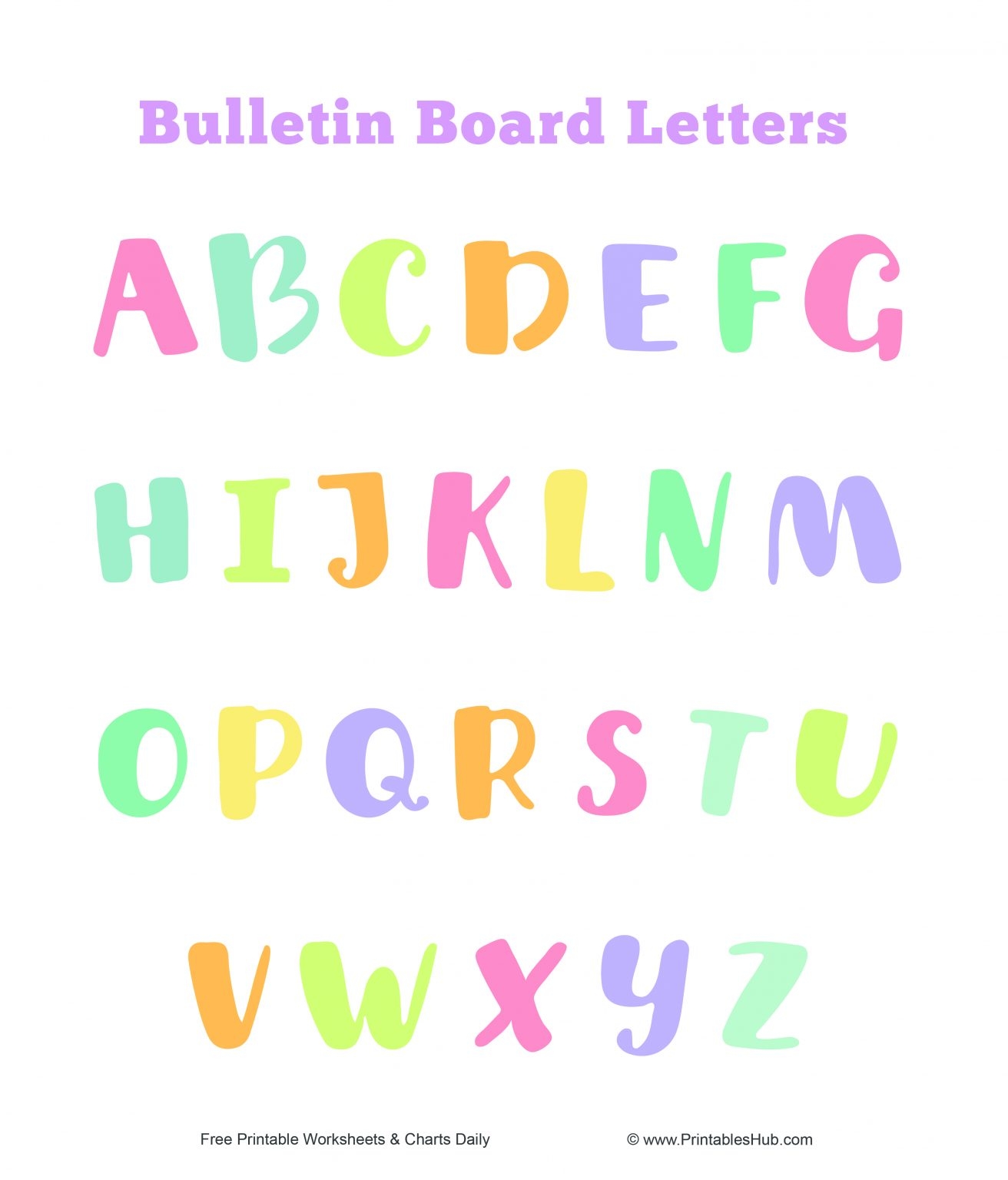 Printable Bulletin Board Letters Free