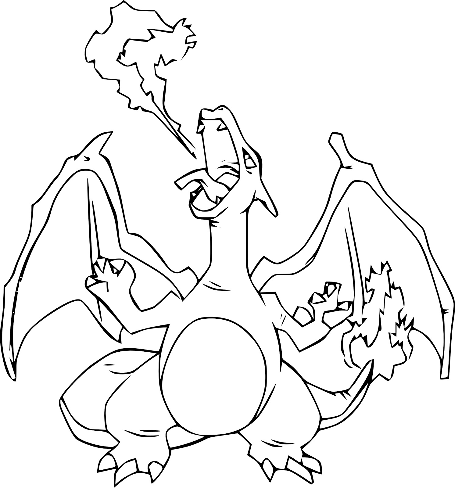 Printable Charizard Coloring Pages For Free Free Pokemon Coloring Pages