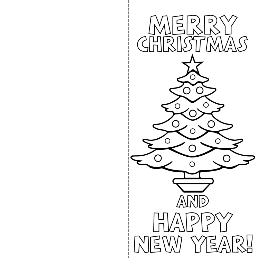 Printable Christmas Cards To Color