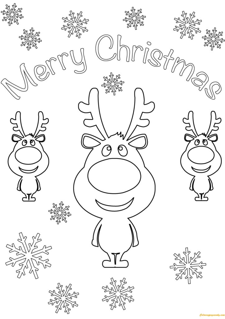 Printable Christmas Cards To Coloring