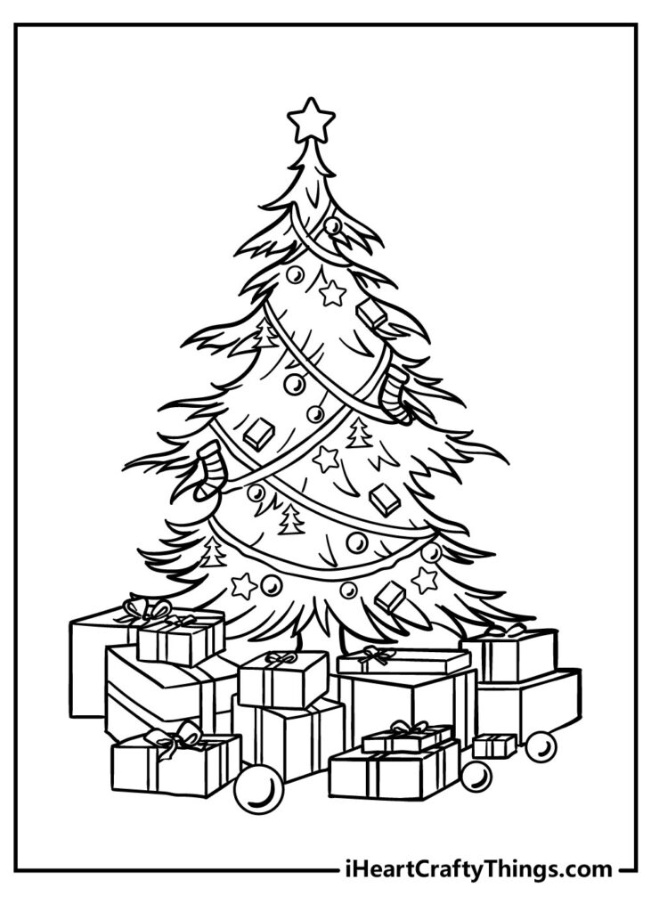 Printable Christmas Tree Coloring Page