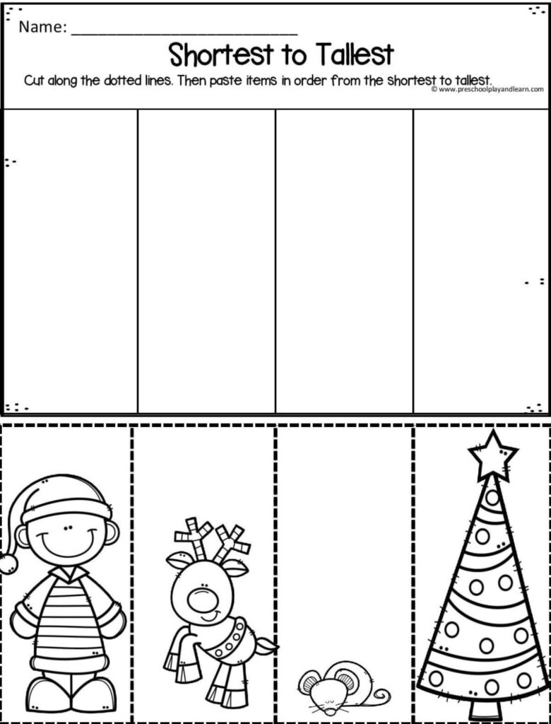 Printable Christmas Worksheets For Preschoolers