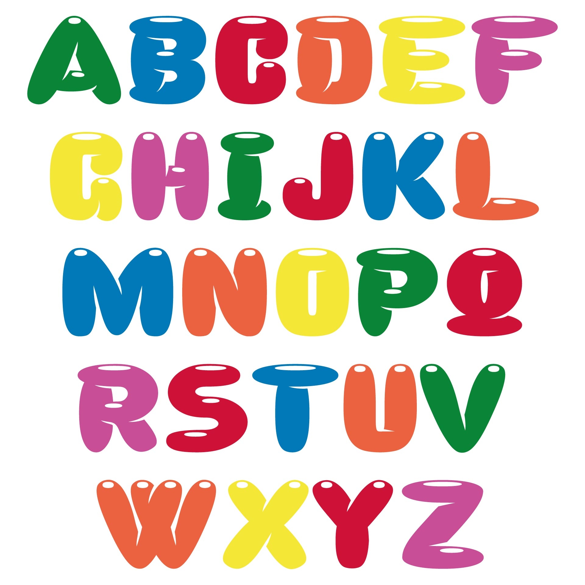 Printable Colored Letters Of The Alphabet