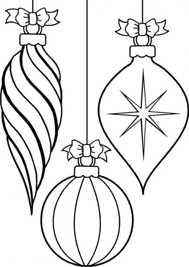 Printable Coloring Christmas Ornaments