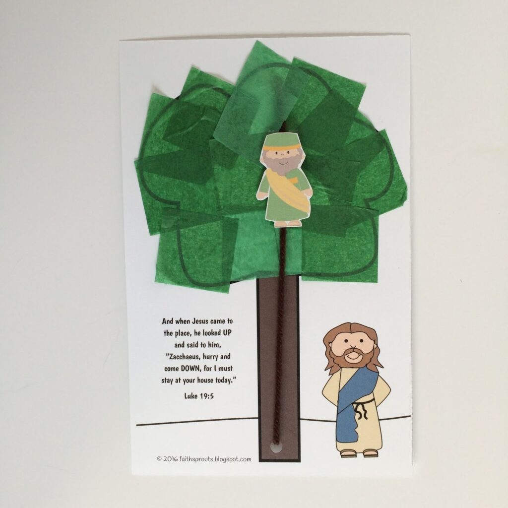 Printable Cut Out Zacchaeus Craft