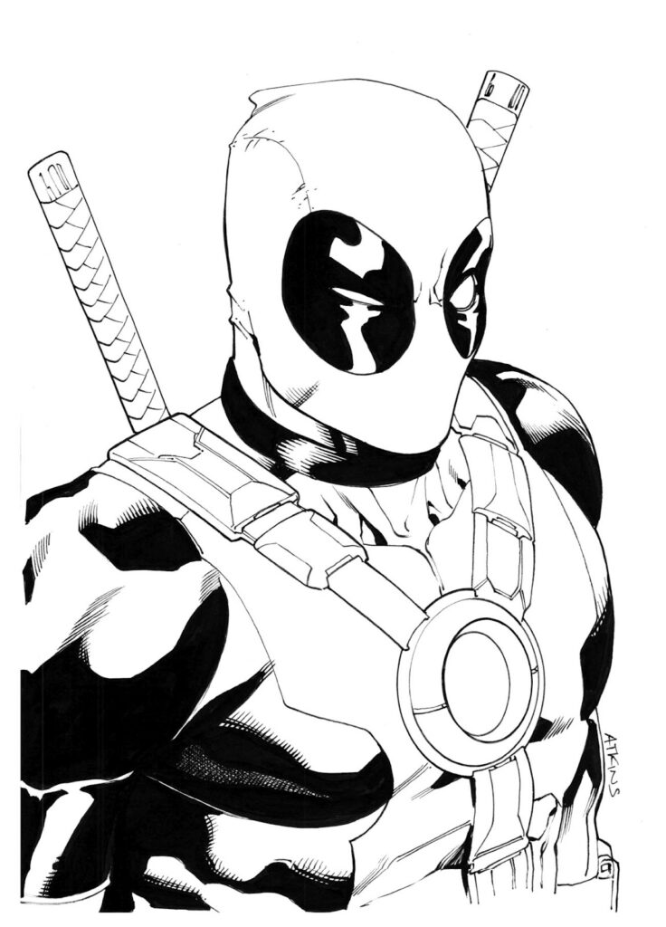 Printable Deadpool Coloring Pages