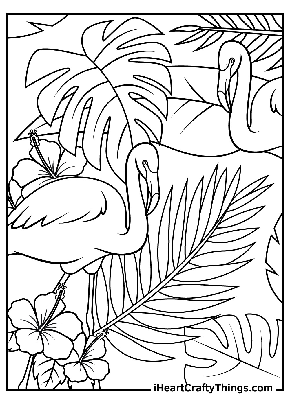 Printable Flamingos Coloring Pages Updated 2021