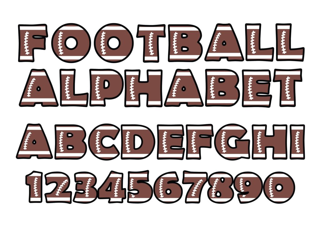 Printable Football Alphabet Letters