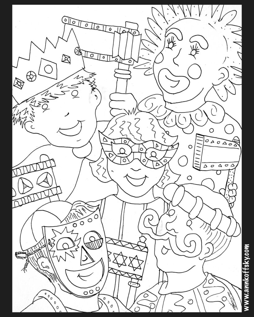 Printable Free Printable Printable Purim Coloring Pages