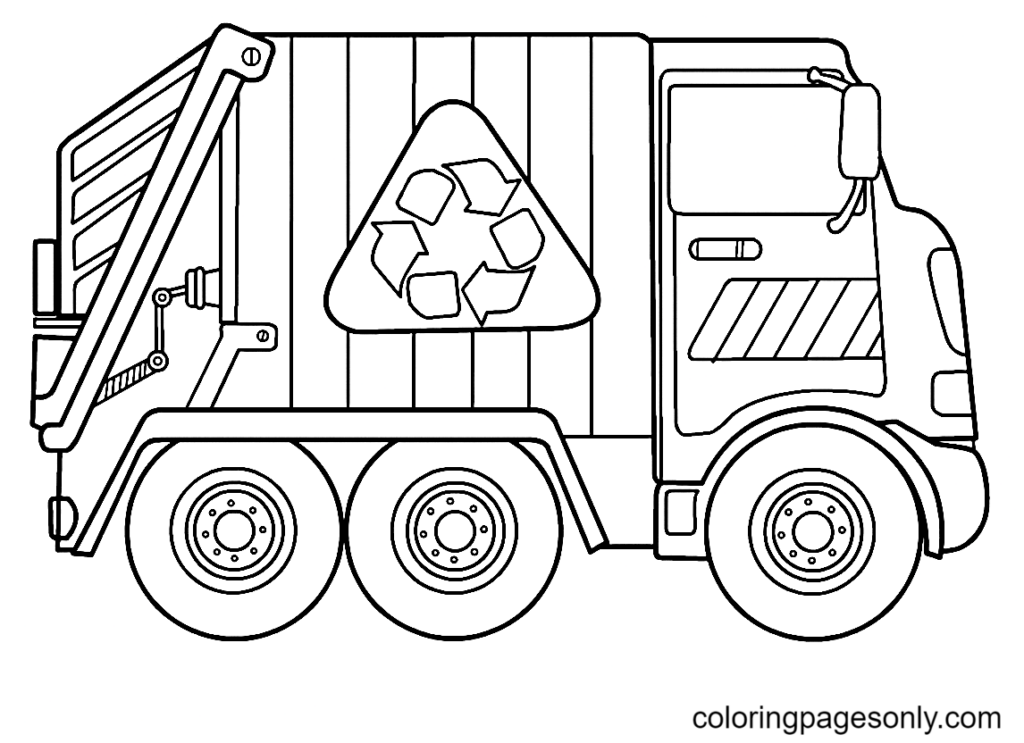 Printable Garbage Truck Coloring Page Free Printable Coloring Pages