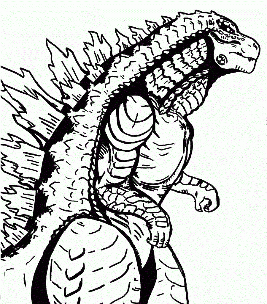 Printable Godzilla Coloring Pages