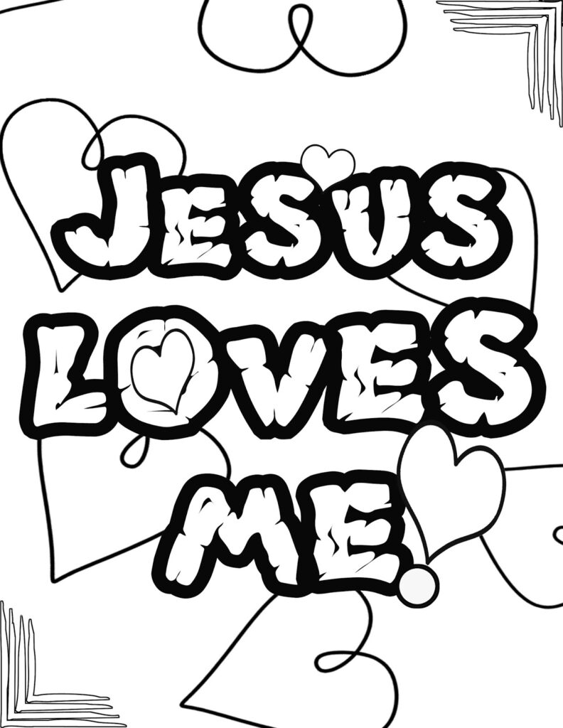 Printable Jesus Loves Me Coloring Page Portal Tribun