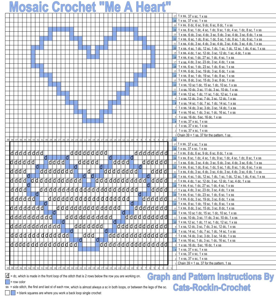 Printable Mosaic Crochet Pattern Charts Get Ready To Show Off Your Mosaic 