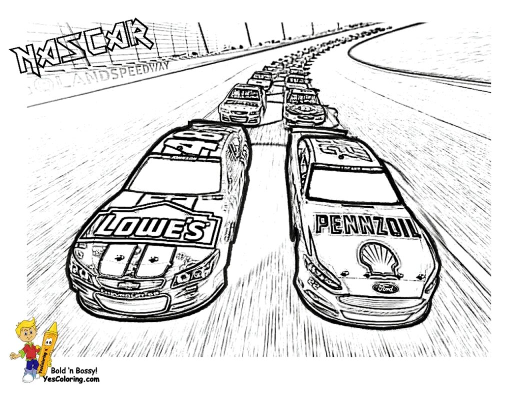 Printable Nascar Coloring Pages