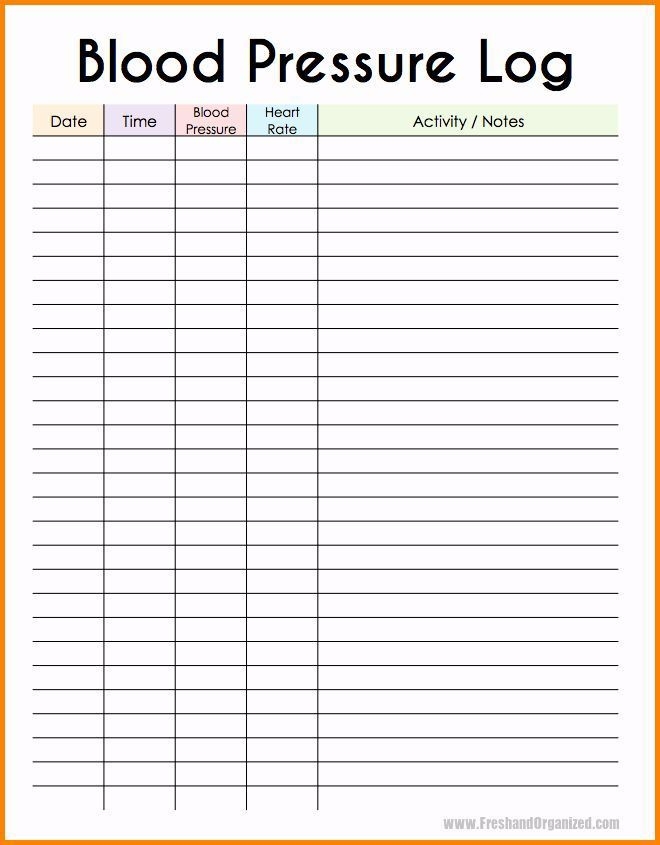 Printable Nhs Blood Pressure Recording Chart