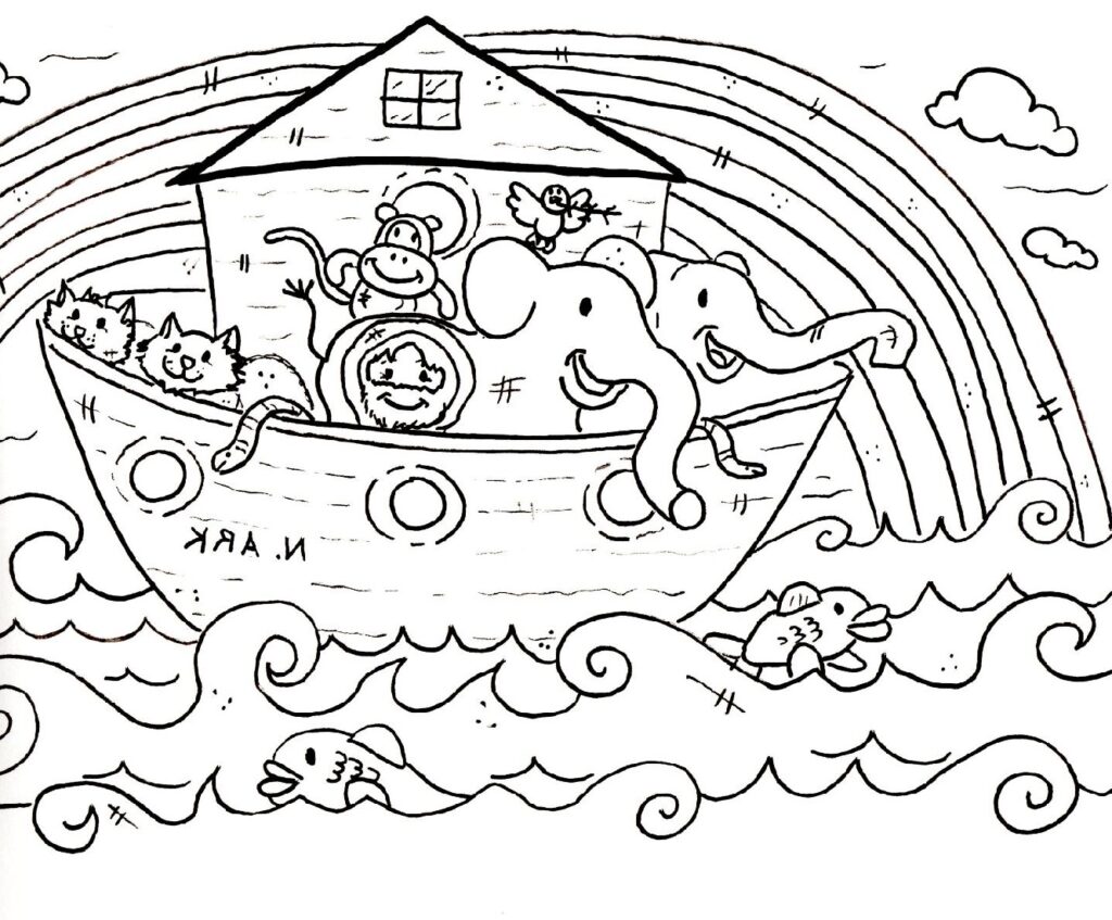 Printable Noah s Ark Coloring Page Printable Templates