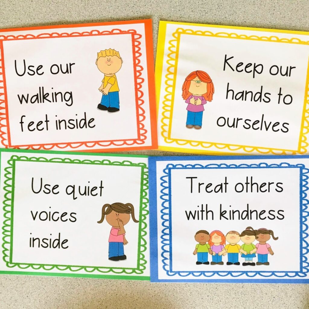 Printable Preschool Classroom Rules With Pictures