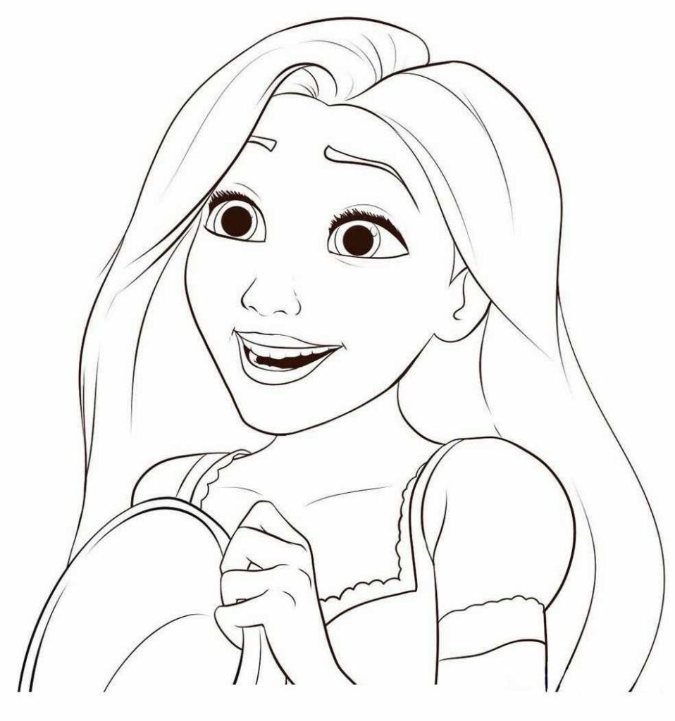 Printable Rapunzel Coloring Pages