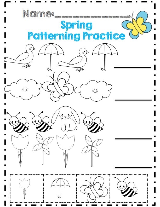 Printable Spring Activities For Preschoolers