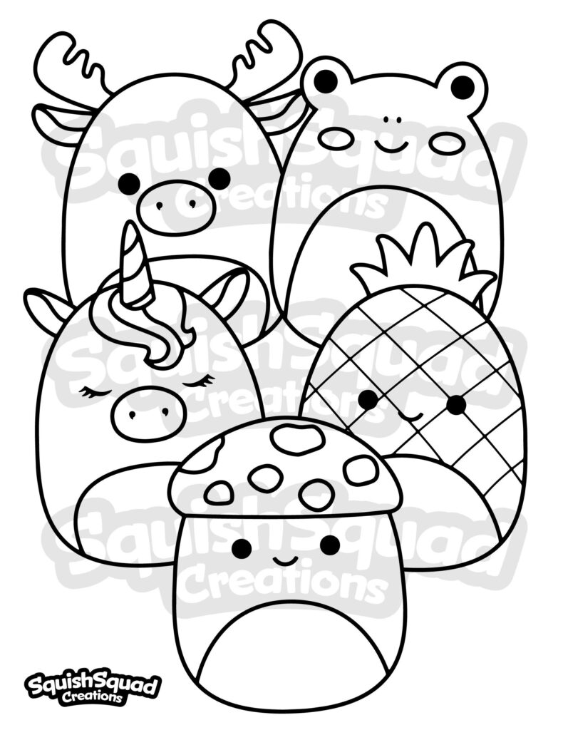 Printable Squishmallow Coloring Pages