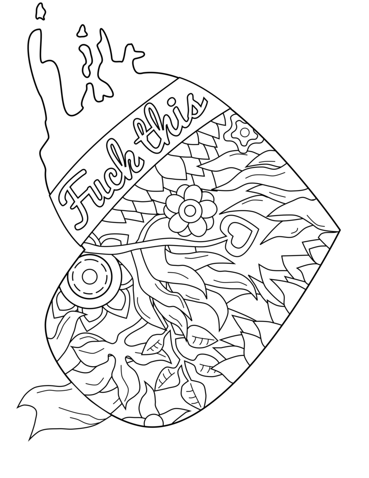 Printable Swear Word Coloring Pages Customize And Print