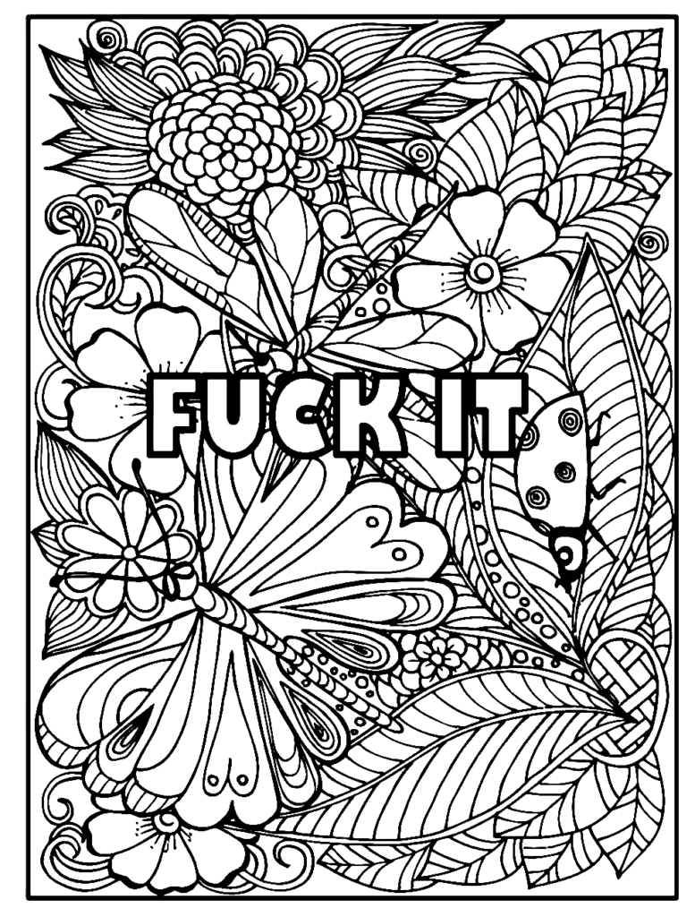 Printable Swear Word For Adults Coloring Page Free Printable Coloring 