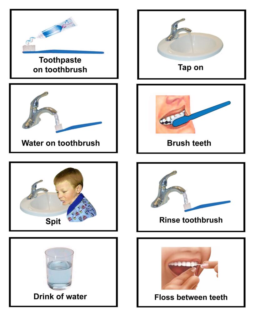 Printable Tooth Brushing Steps For Preschoolers Printable Word Searches