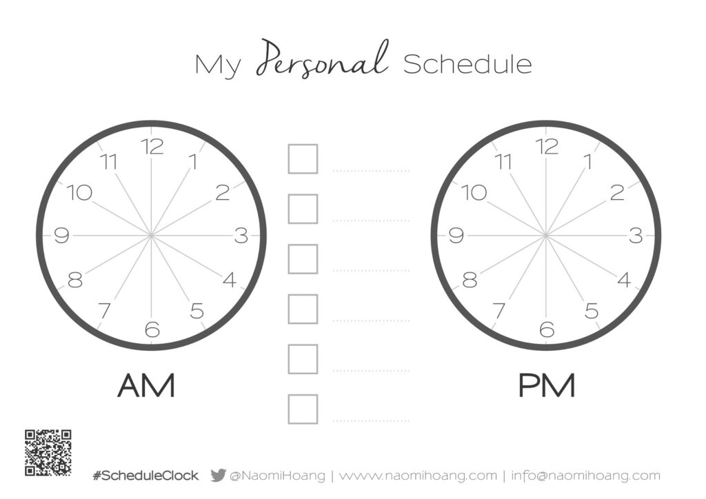 Printable Turning Schedule Clock