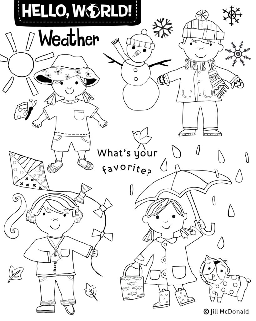 Printable Weather Coloring Pages