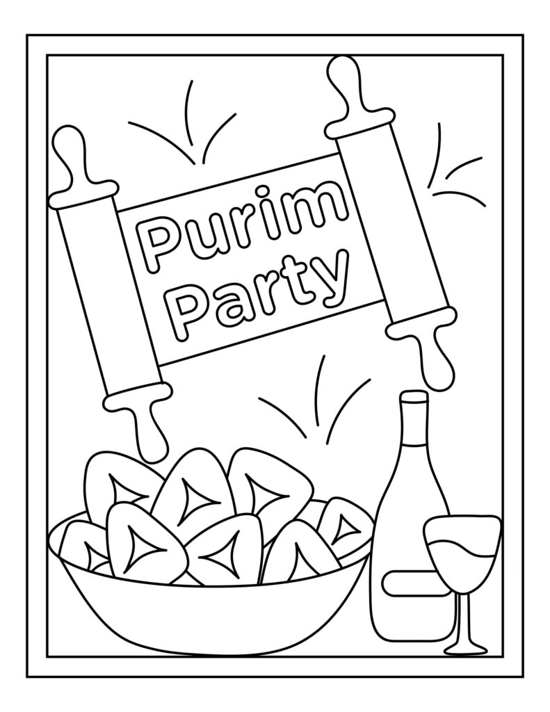 Purim Printable Coloring Pages