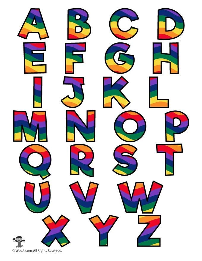 Rainbow Alphabet Printable Letters Woo Jr Kids Activities Alphabet 