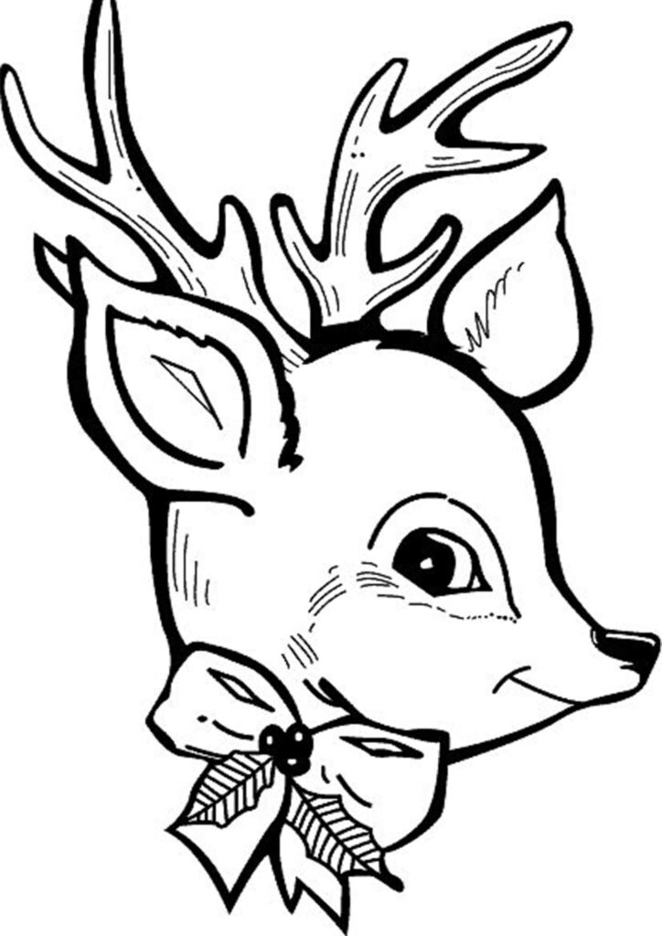 Reindeer Coloring Sheets Printable Reindeer Coloring Pages Books