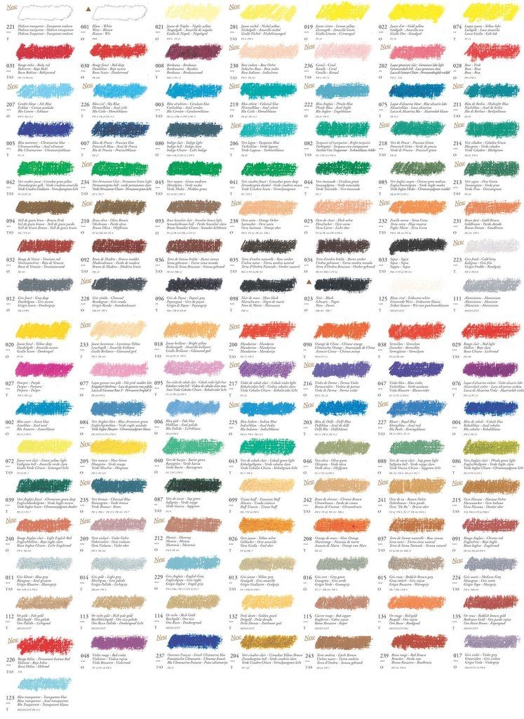 Sennelier Soft Pastel Color Chart