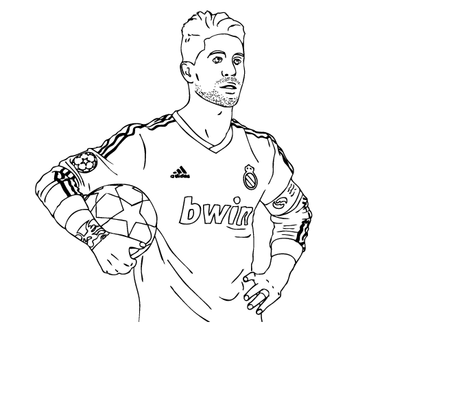 Sergio Ramos image1 Coloring Page Free Printable Coloring Pages