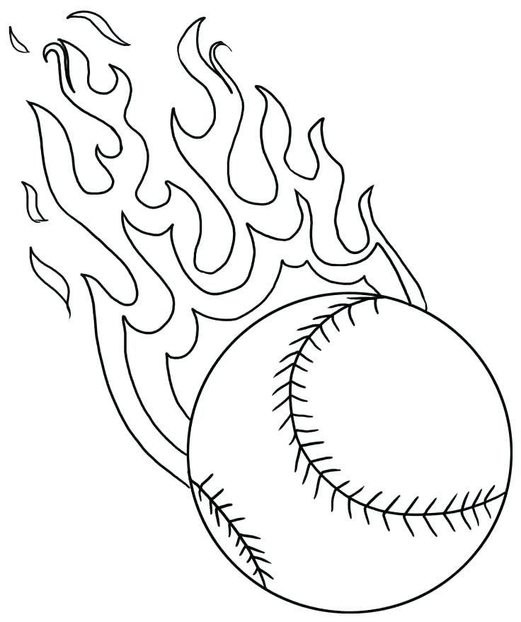 Softball Coloring Page At GetColorings Free Printable Colorings