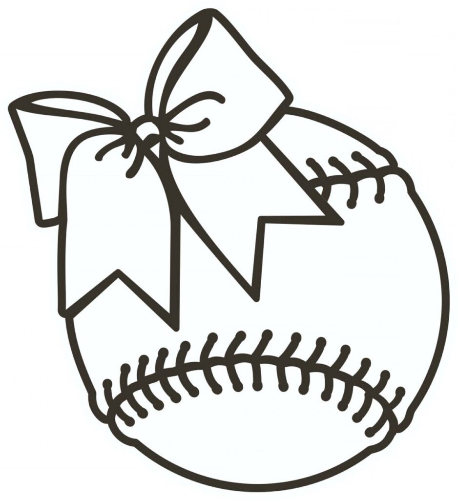 Softball Printable Coloring Pages