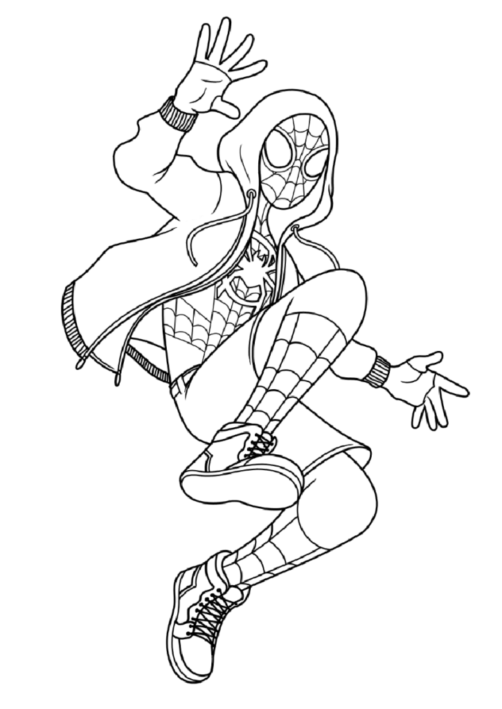 Spider Man Miles Morales Coloring Pages Printable