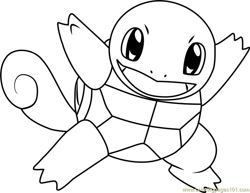 Squirtle Pokemon Coloring Page For Kids Free Pokemon Printable 