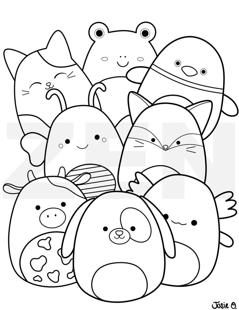 Squishmallow Coloring Page Printable Squishmallow Coloring Page 