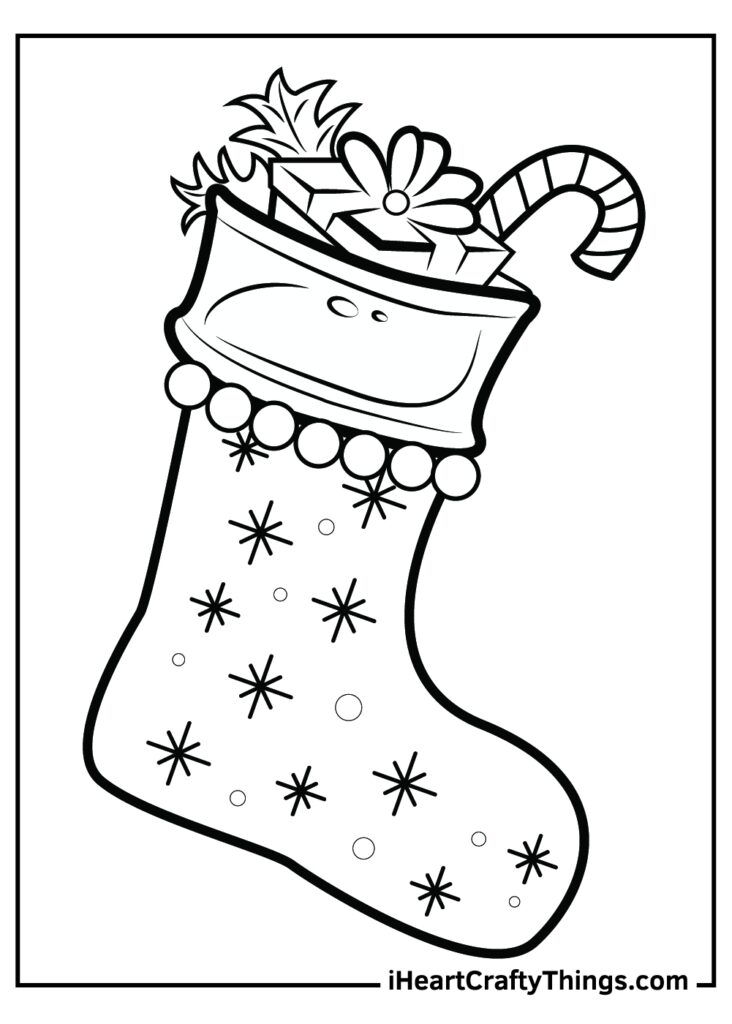 Stocking Coloring Pages Printable