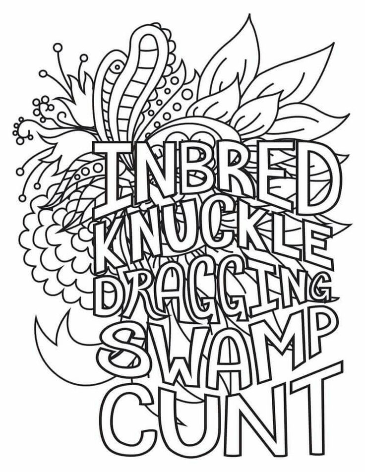 Swear Word Coloring Pages At GetColorings Free Printable 