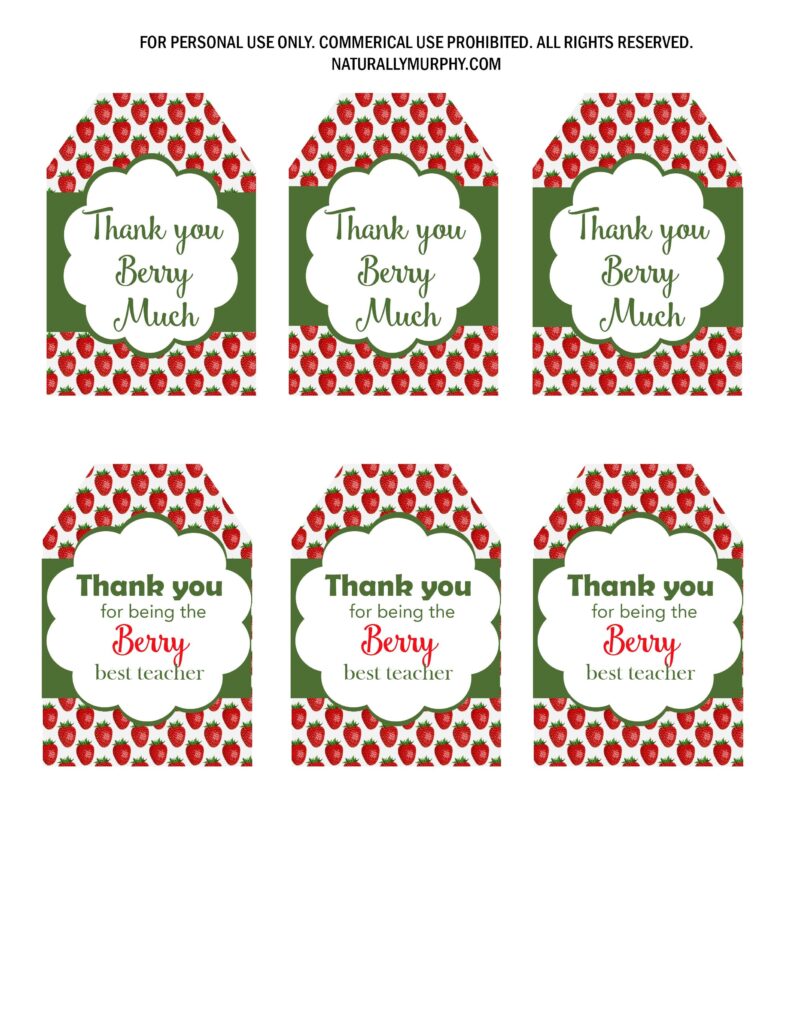 Teacher Christmas Gift Tags Printable