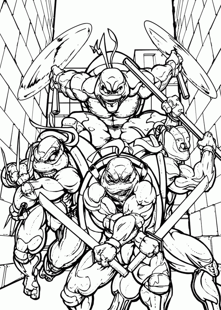 Teenage Mutant Ninja Turtles Coloring Pages Books 100 FREE And 