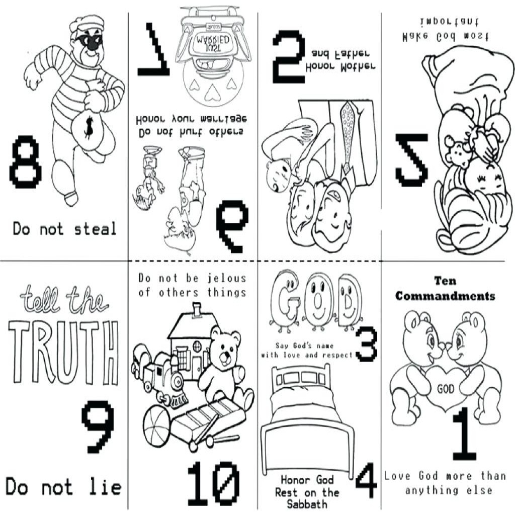 Ten Commandments Coloring Pages For Preschoolers At GetColorings 