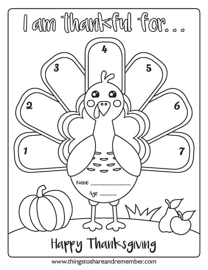 Thankful Turkey Craft Printable Printable Word Searches