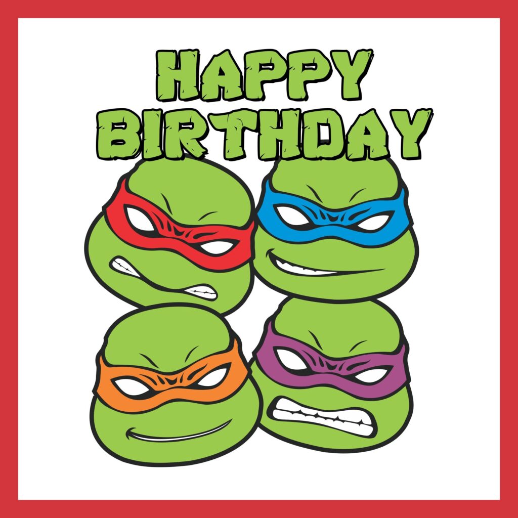 TMNT Birthday Cards Birthday 10 Free PDF Printables Printablee